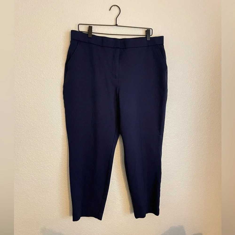 Banana Republic Women’s Skinny Ponte Ankle Pants 16 Navy Blue